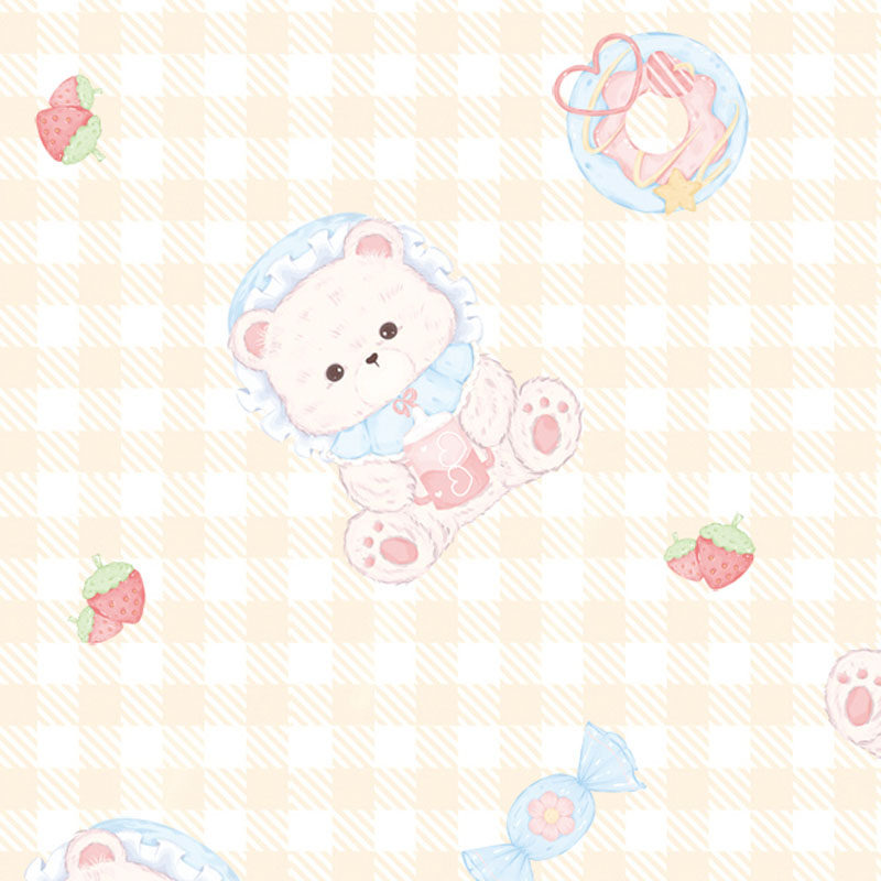Baby Clothing Usa - Gelber „Baby Bear“-Lolita-Stoff mit verstreutem Aufdruck