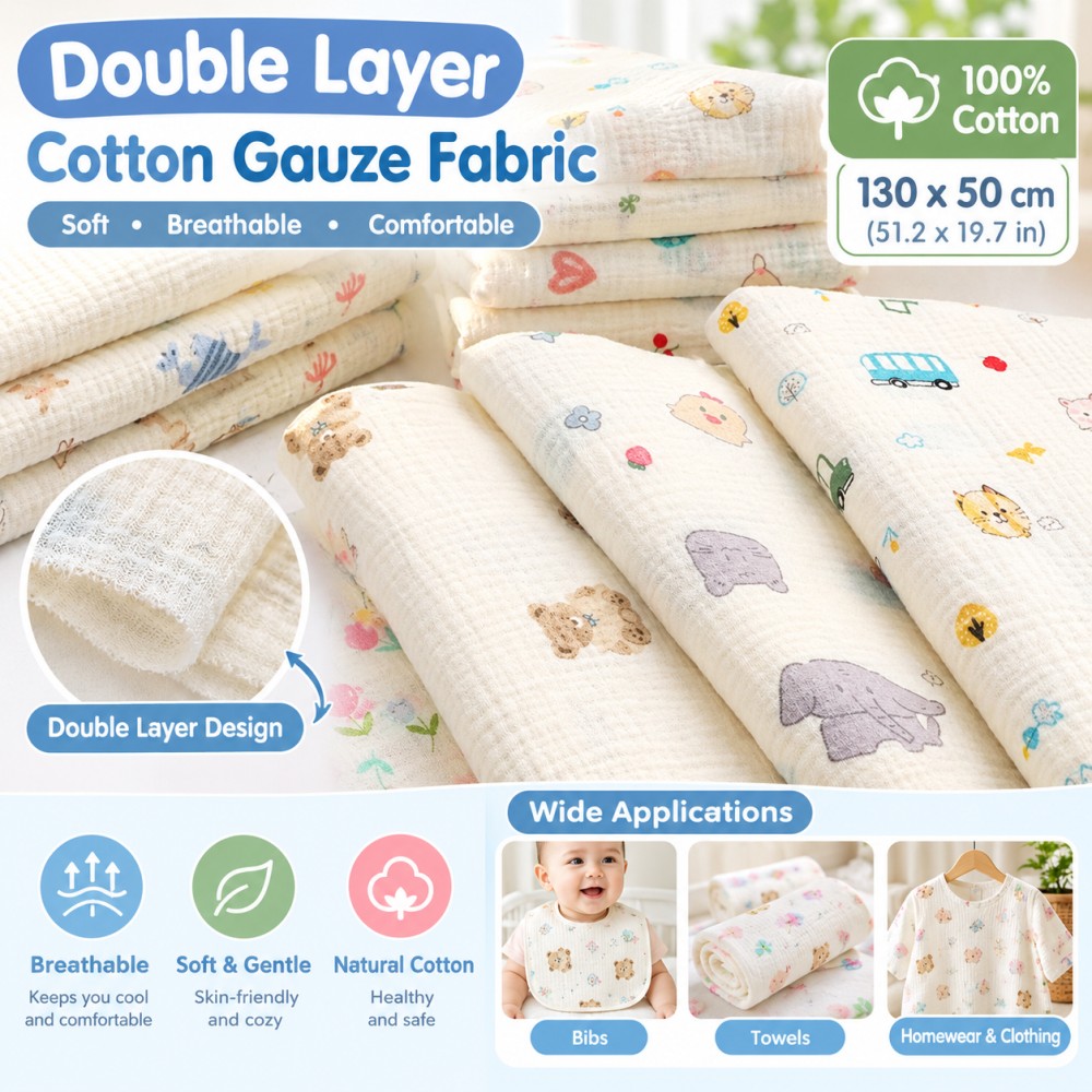 130x50 cm Baumwoll-Doppelschic – Baby Clothing Usa Bewertung und Preis