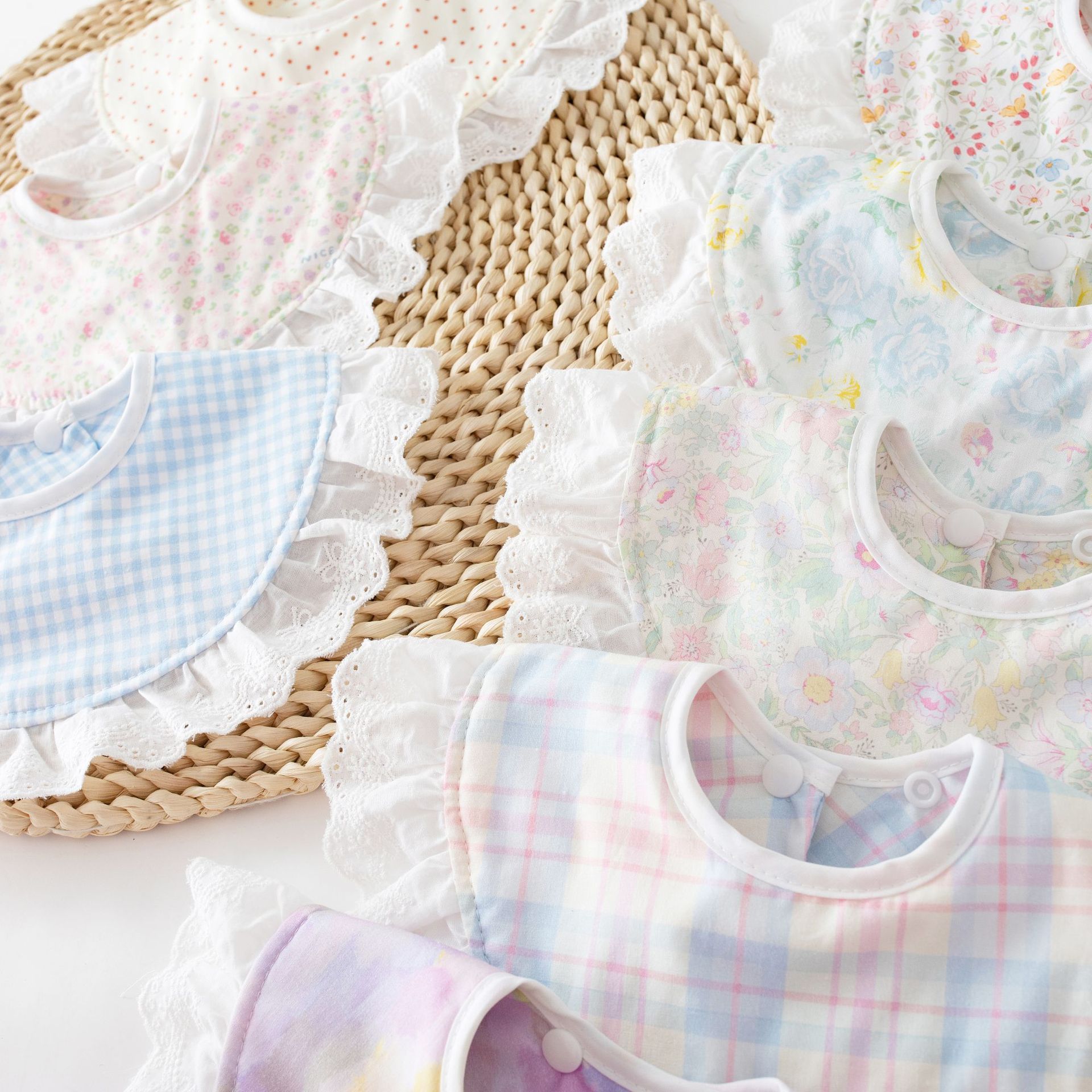 Neue Baumwoll-Leinen-Lätzchen  – Baby Clothing Dividers Bewertung und Preis